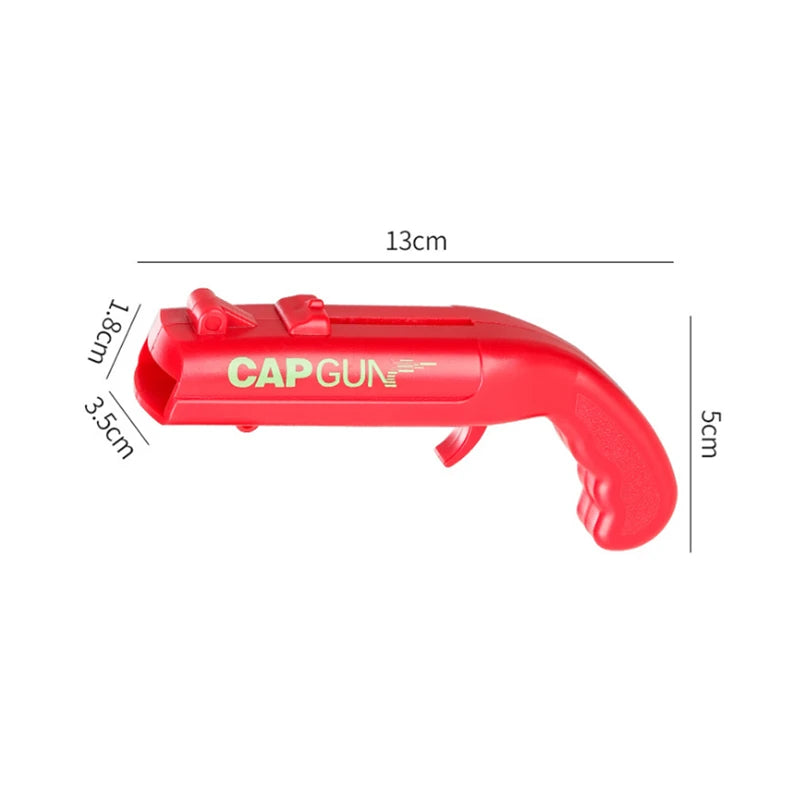 Cap Gun Beer Bottle Opener Flying Cap Launcher Shooter Party Bar Tool Gift Abridor De Garrafa Drinking Game Kitchen Tool Gadgets